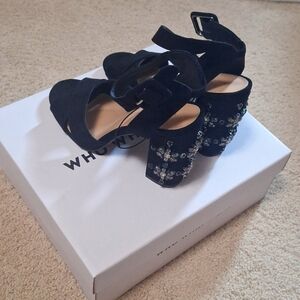 Who what wear black high heels sandals